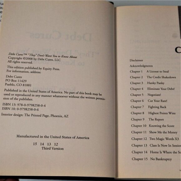 Debt Cures They Don't Want You to Know About By Kevin Trudeau 2008 Hardcover - Picture 5 of 10
